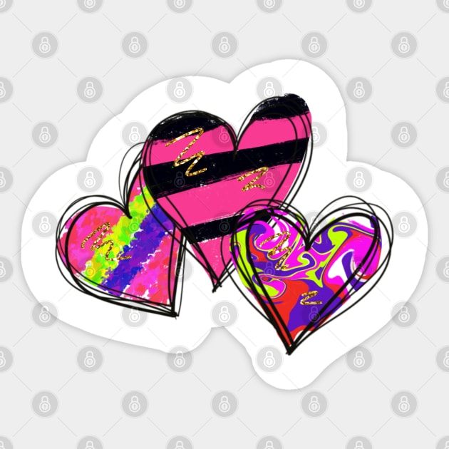 Hearts. Valentines day Sticker by Satic